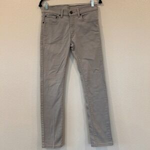Levis 510 Skinny Fit Grey Jeans Mens 28x28 Solid Casual Denim Pants